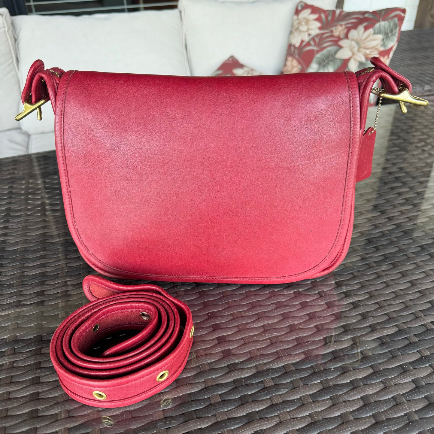 Vintage Coach Red Patricias Legacy 9951🍒❤️🔥