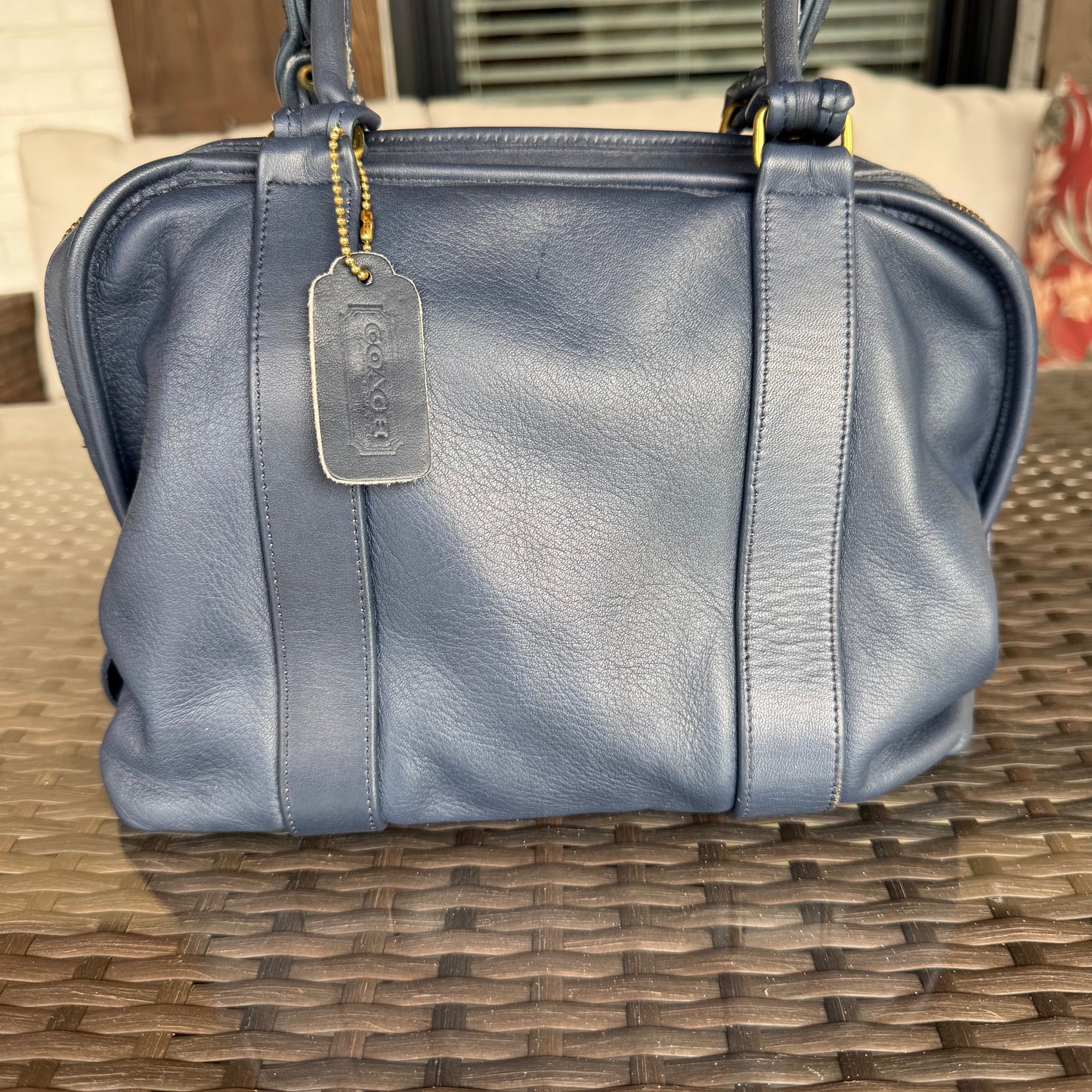 Vintage Coach Blue Soft Satchel 4055🍂✨