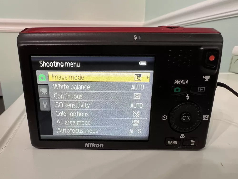 Used πβΛπ Nikon COOLPIX S6300 (Red) 16.0MP Compact Digital Camera with 10x Optical Zoom π₯ππ·