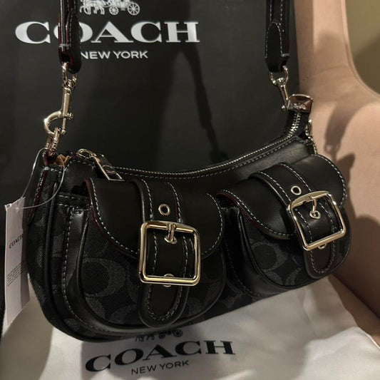 Coach Ashton Bag in Signature Black Canvas NEW