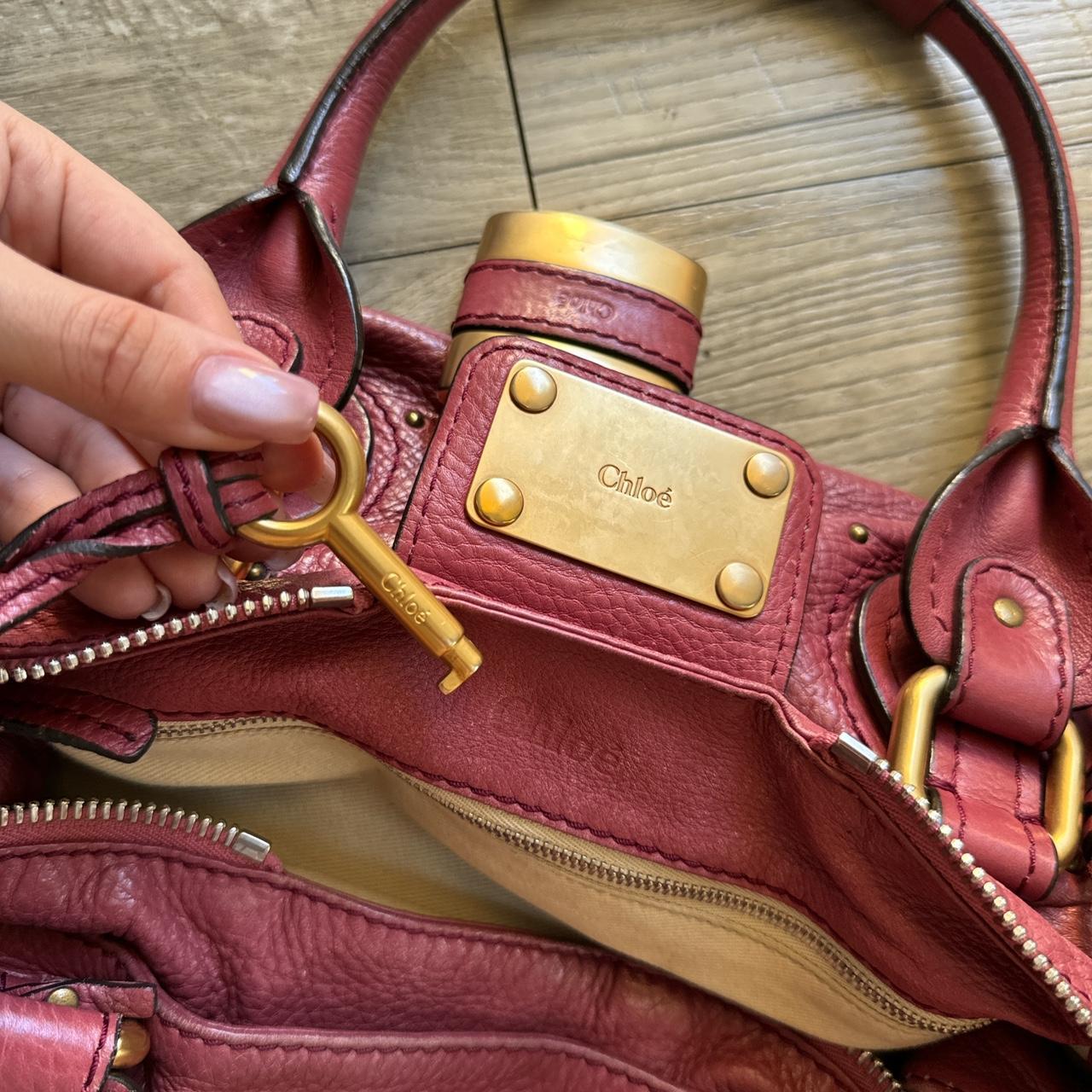 Authentic chloe paddington bag in burgundy/pinkš¬ā”