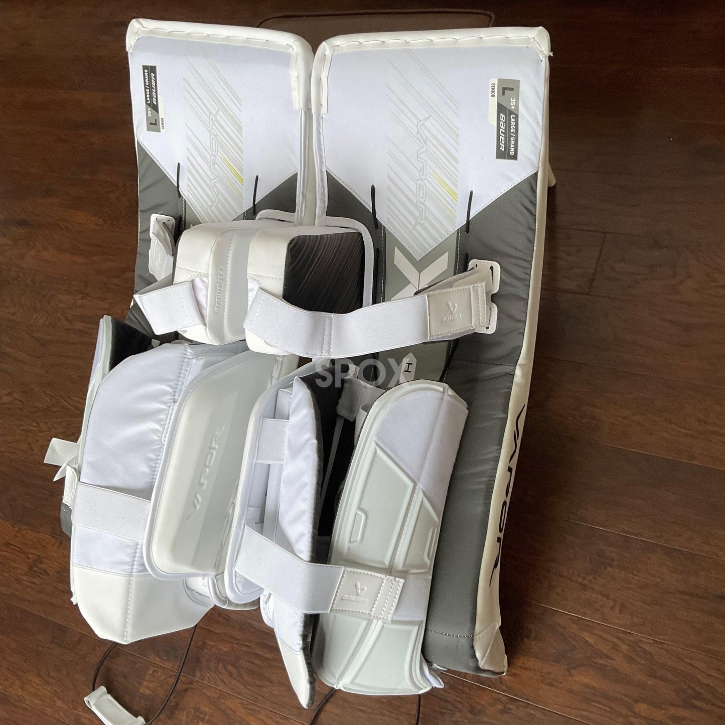 NEW Bauer Hyperlite 2 Goalie Pads β All White β Large (35+1)
