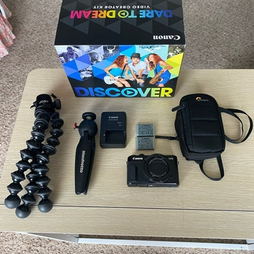 Used ๐โห๐ Canon PowerShot G7X Mark II Digital Camera Video Creator Kit Bundle ๐ฅ๐๐ท