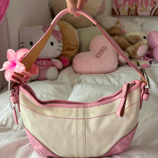 Coach Y2K Mini Pink Soho Hobo Bag🫐🪻