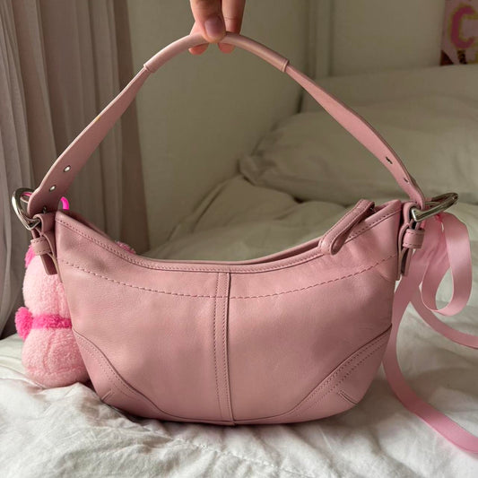 Coach Baby Pink Mini Hobo🩶🏙️