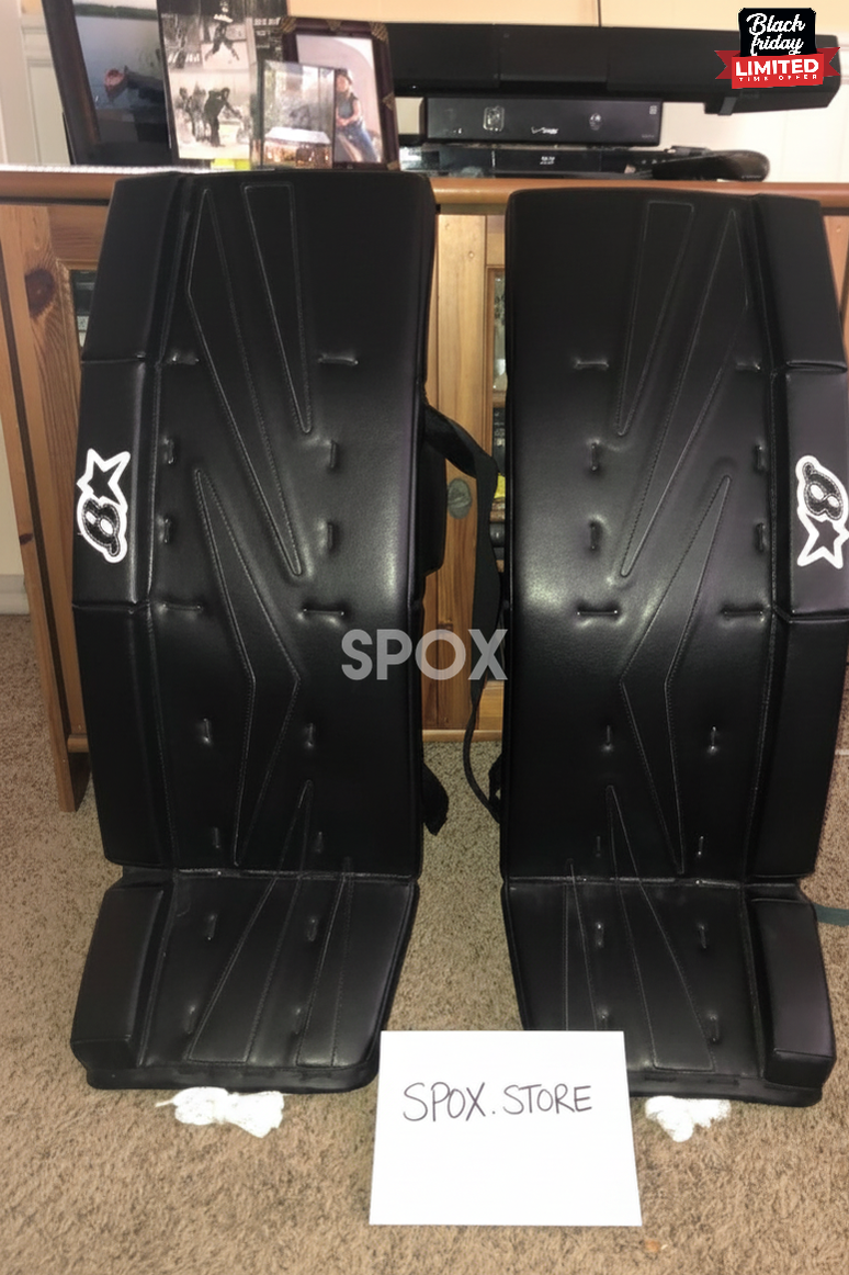 Brian’s NetZero Senior Goalie Leg Pads – 34" Black (NEW)