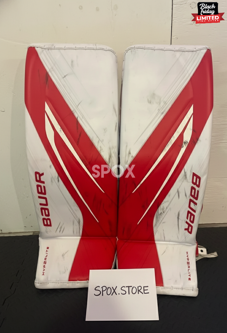Medium Bauer Pro Stock Hyperlite 2 Goalie Leg Pads – Used (Excellent Condition)
