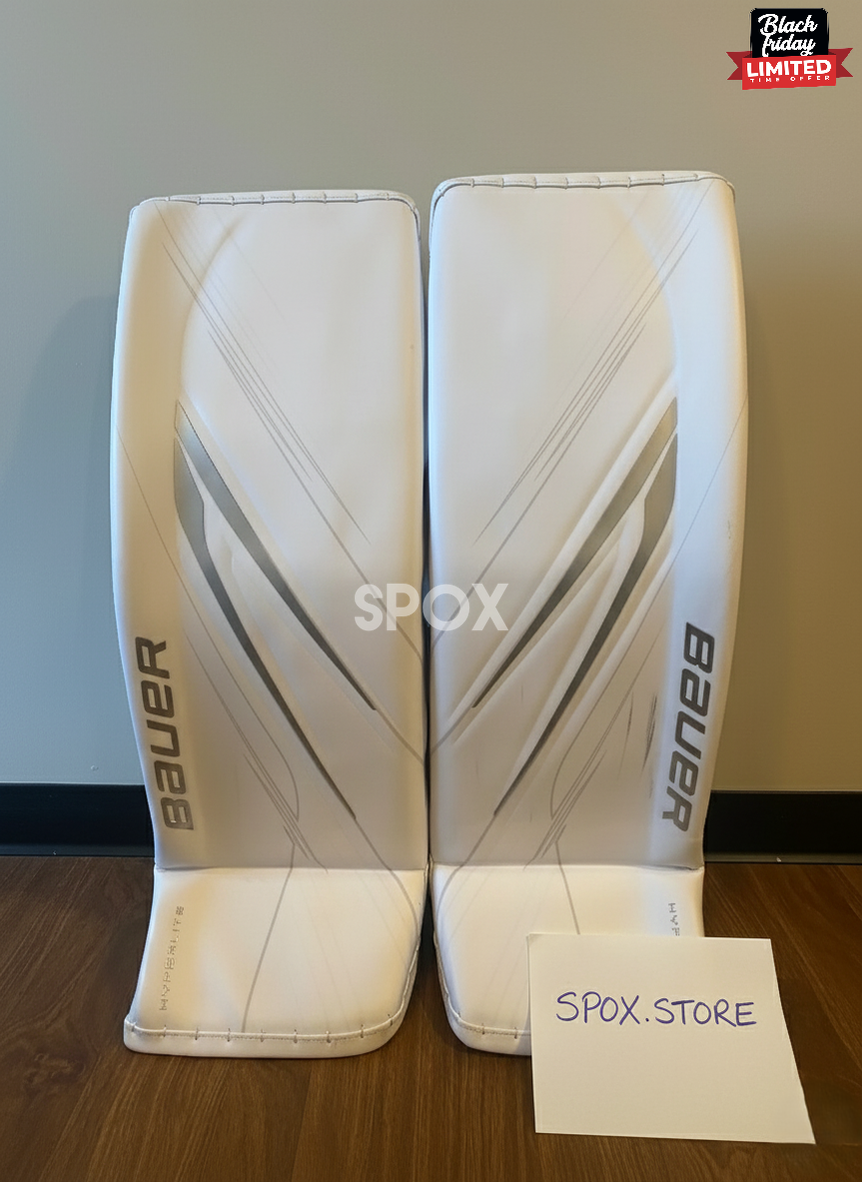 Large Bauer Hyperlite 2 Pro Stock Goalie Leg Pads – New