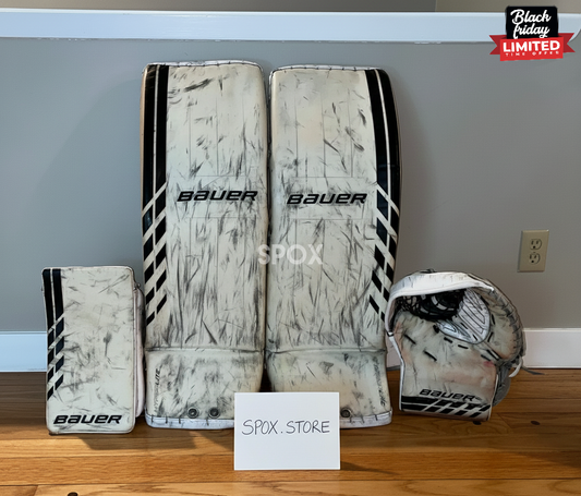 Senior 35" Bauer Hyperlite Goalie Full Set | Pro Stock | Game-Ready White