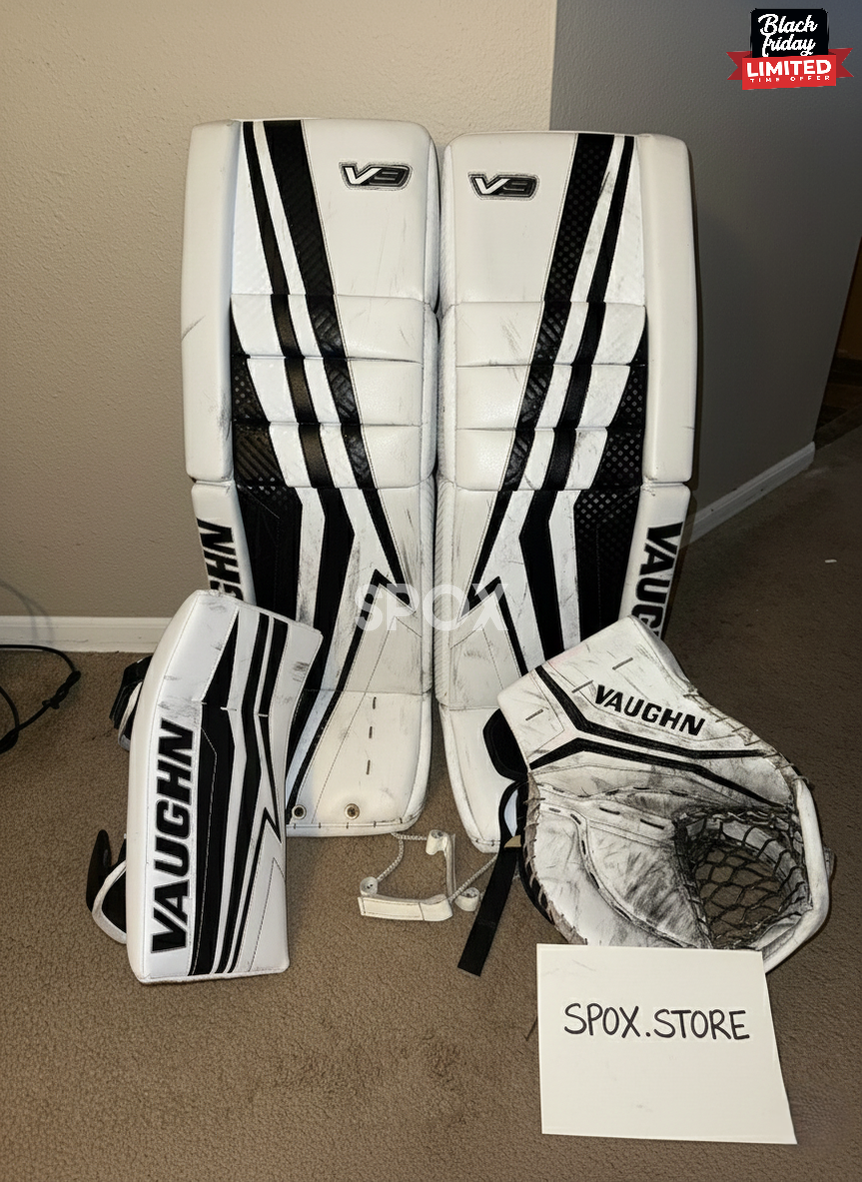Vaughn V9 Pro Carbon Goalie Full Set – 34+2 | Pro Stock | Game-Ready