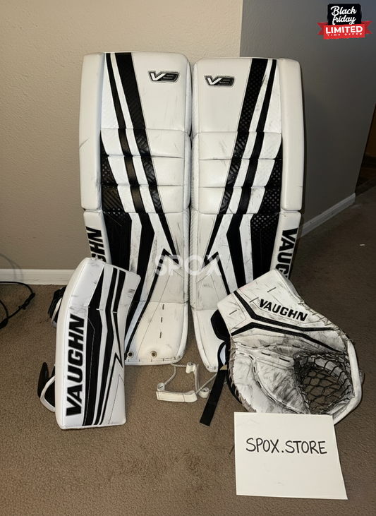 Vaughn V9 Pro Carbon Goalie Full Set – 34+2 | Pro Stock | Game-Ready