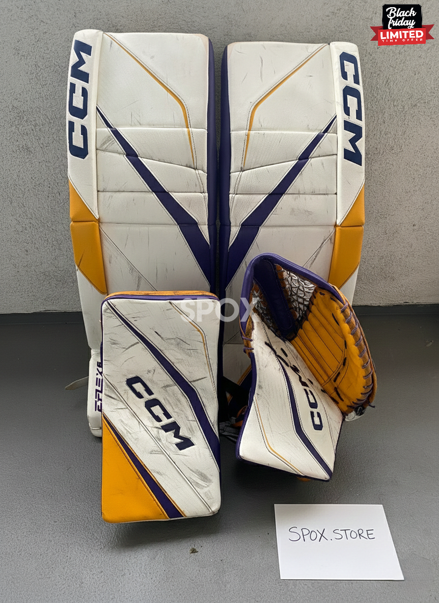 2023 CCM Eflex 6 Goalie Full Set – Senior 33" | Pro Stock White
