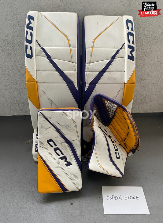 2023 CCM Eflex 6 Goalie Full Set – Senior 33" | Pro Stock White