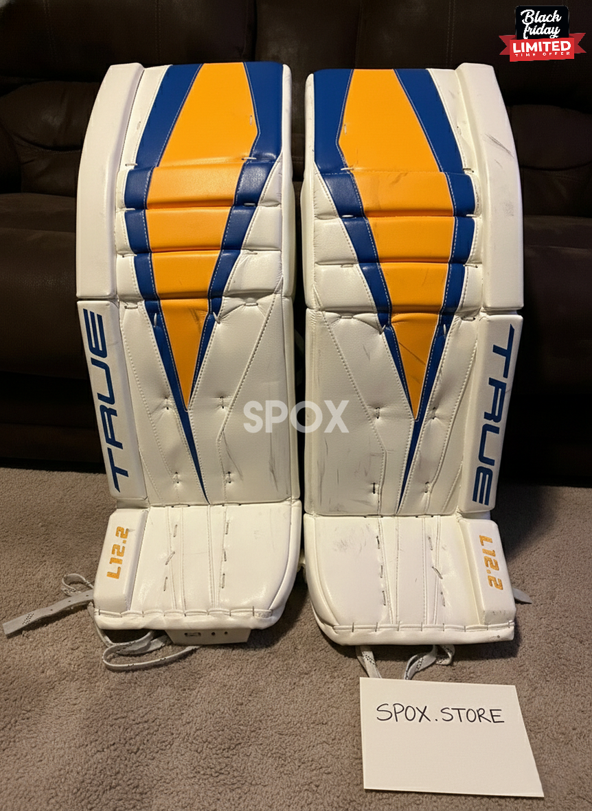 Jordan Binnington St. Louis Blues – True L12.2 34+3 Pro Stock Leg Pads