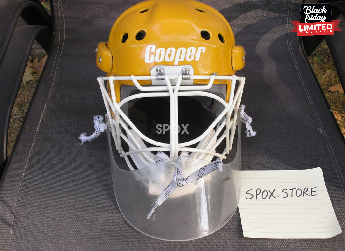 Gold Olympia Composite SK 2000 Clone Goalie Mask | Senior | High-Quality Composite | Lightly Used