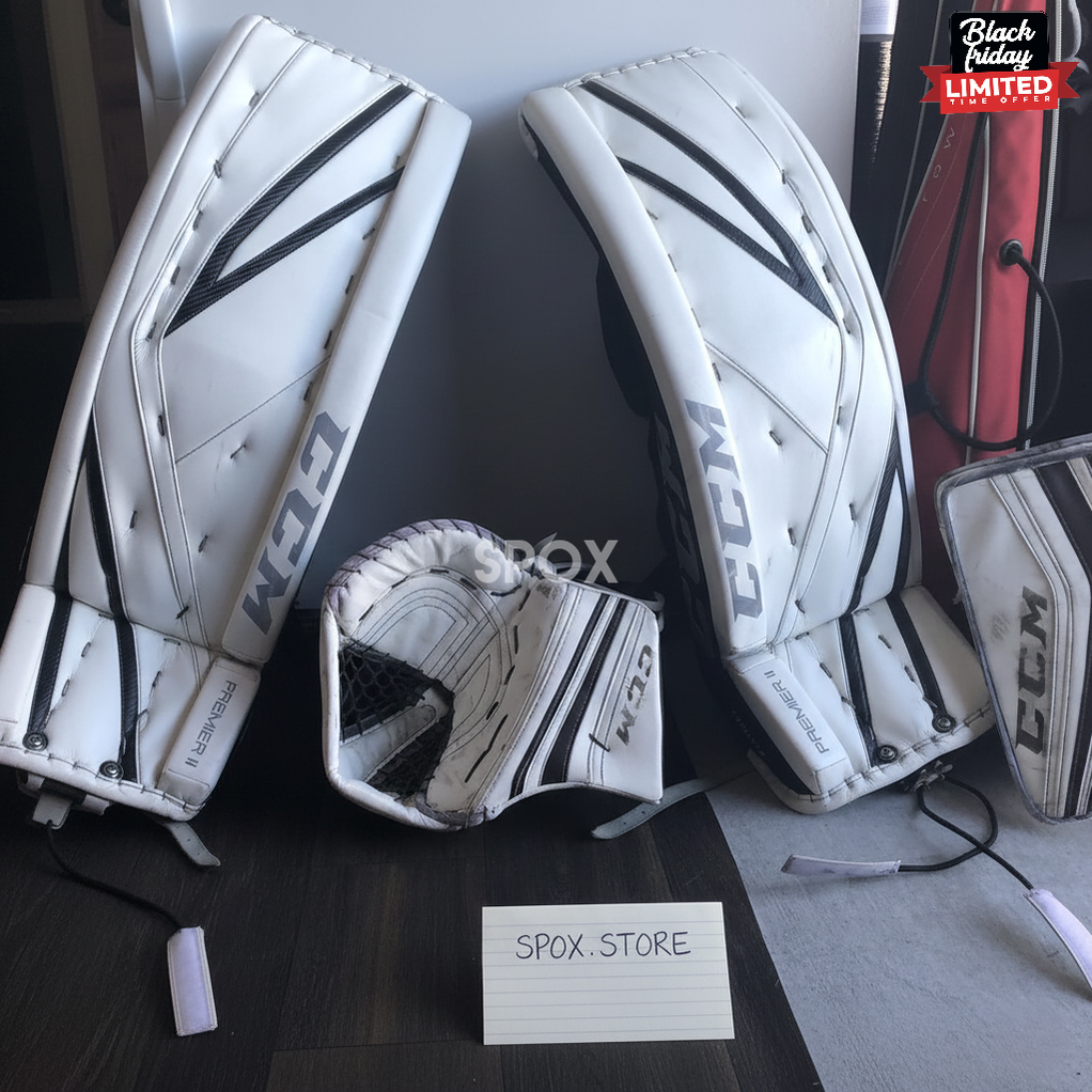 CCM Premier II Pro Goalie Full Set – Senior 35" Regular | Pro Stock | White