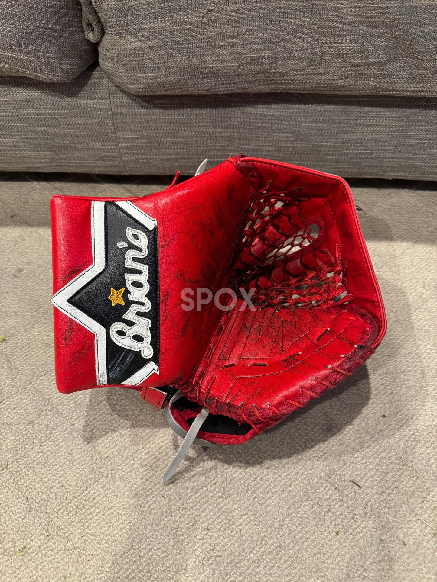 Used Brian’s GNetik V / Optik2 Goalie Full Set – 34"+1.75 | Pro Stock Red