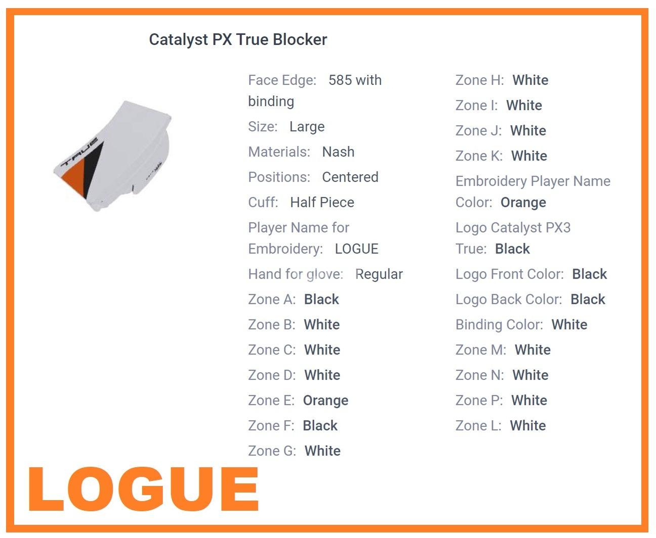 True Catalyst PX3 Pro Stock Full Goalie Set – Senior, 35" White