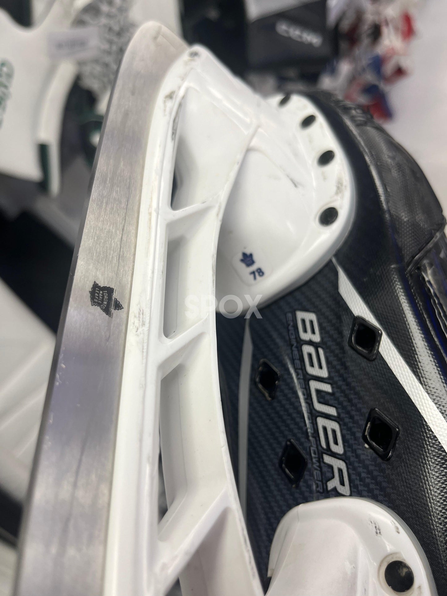 TJ Brodie Toronto Maple Leafs Bauer Supreme Mach Hockey Skates – Senior 9 | Regular Width | Pro Stock