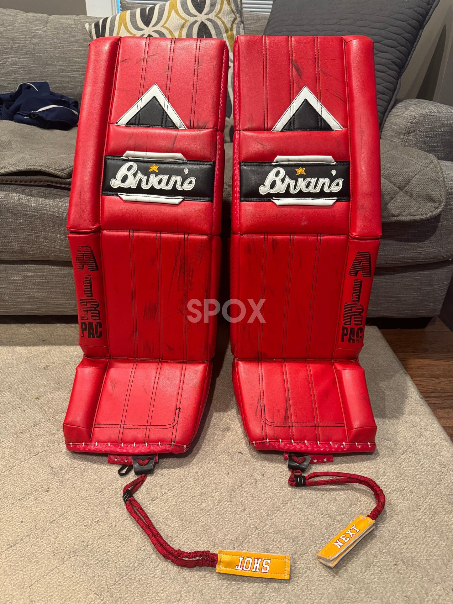 Used Brian’s GNetik V / Optik2 Goalie Full Set – 34"+1.75 | Pro Stock Red