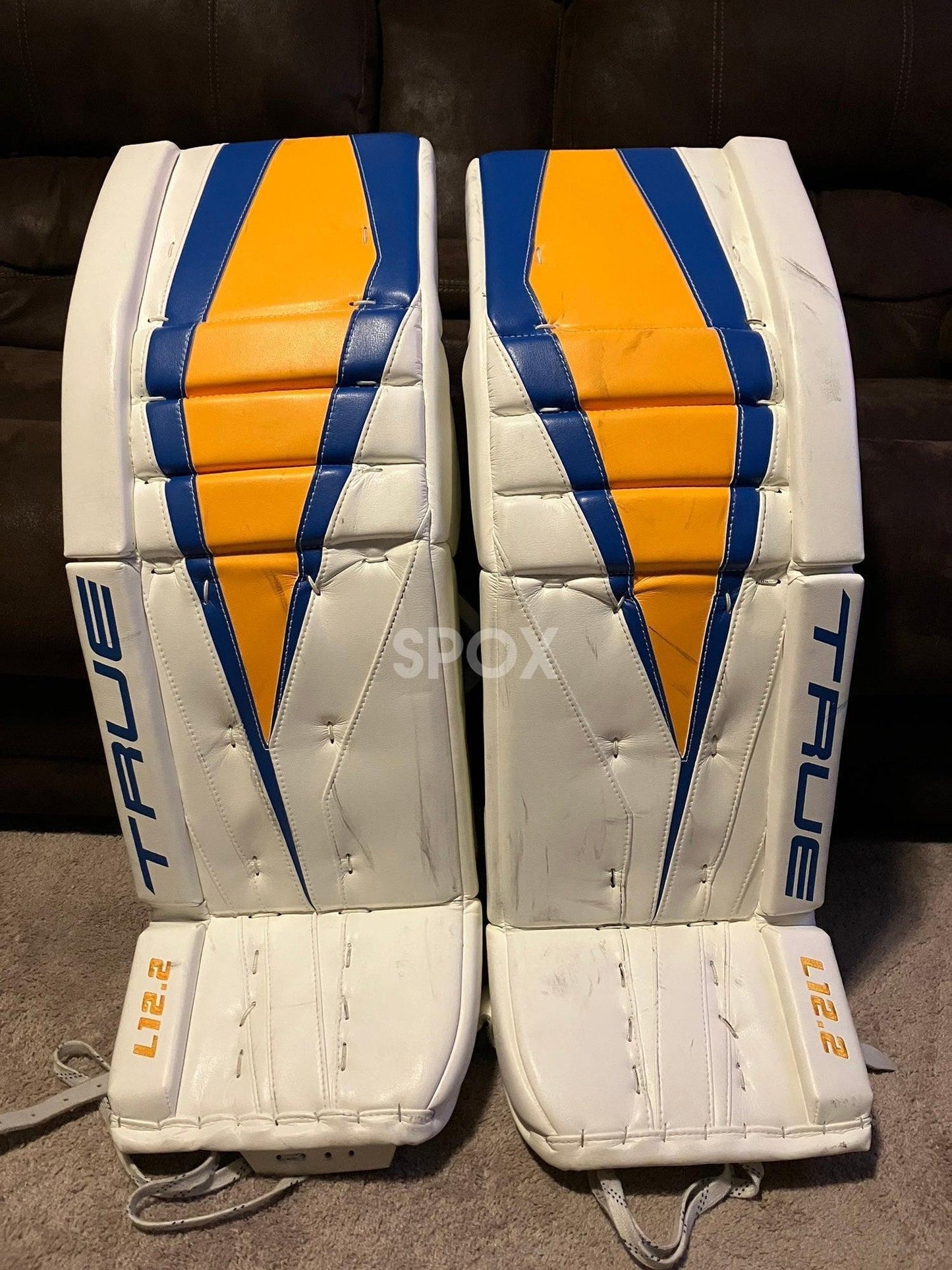 Jordan Binnington St. Louis Blues – True L12.2 34+3 Pro Stock Leg Pads