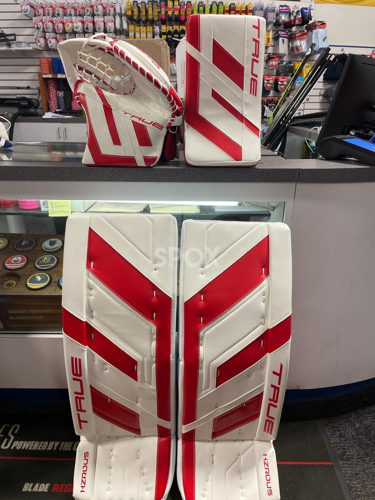 New True Hzrdus 7X4 Senior Goalie Full Set – 33+2 | White/Red