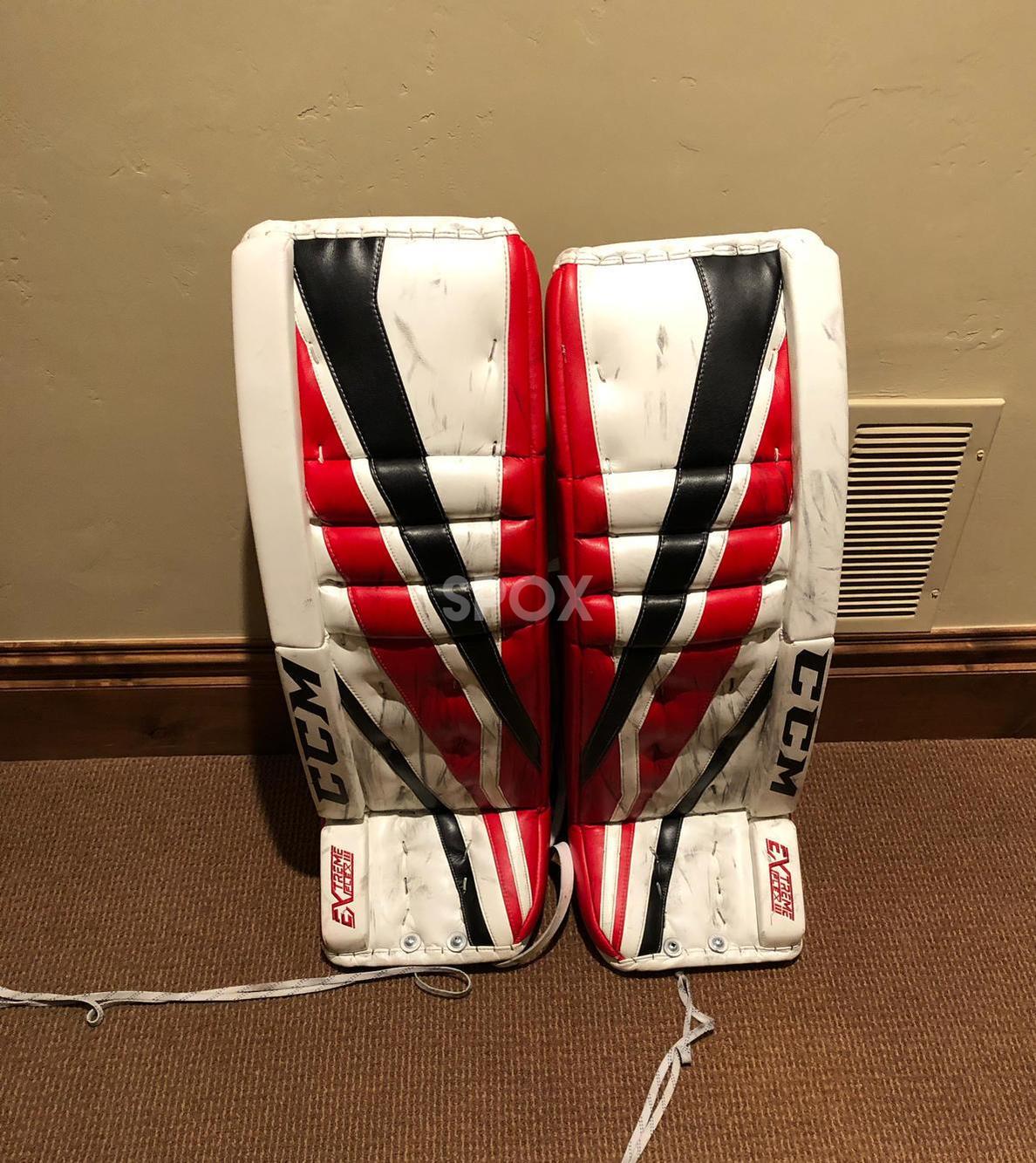 CCM Berube Pro Return Pro 3 Goalie Leg Pads – 34+2 | Senior Pro Stock