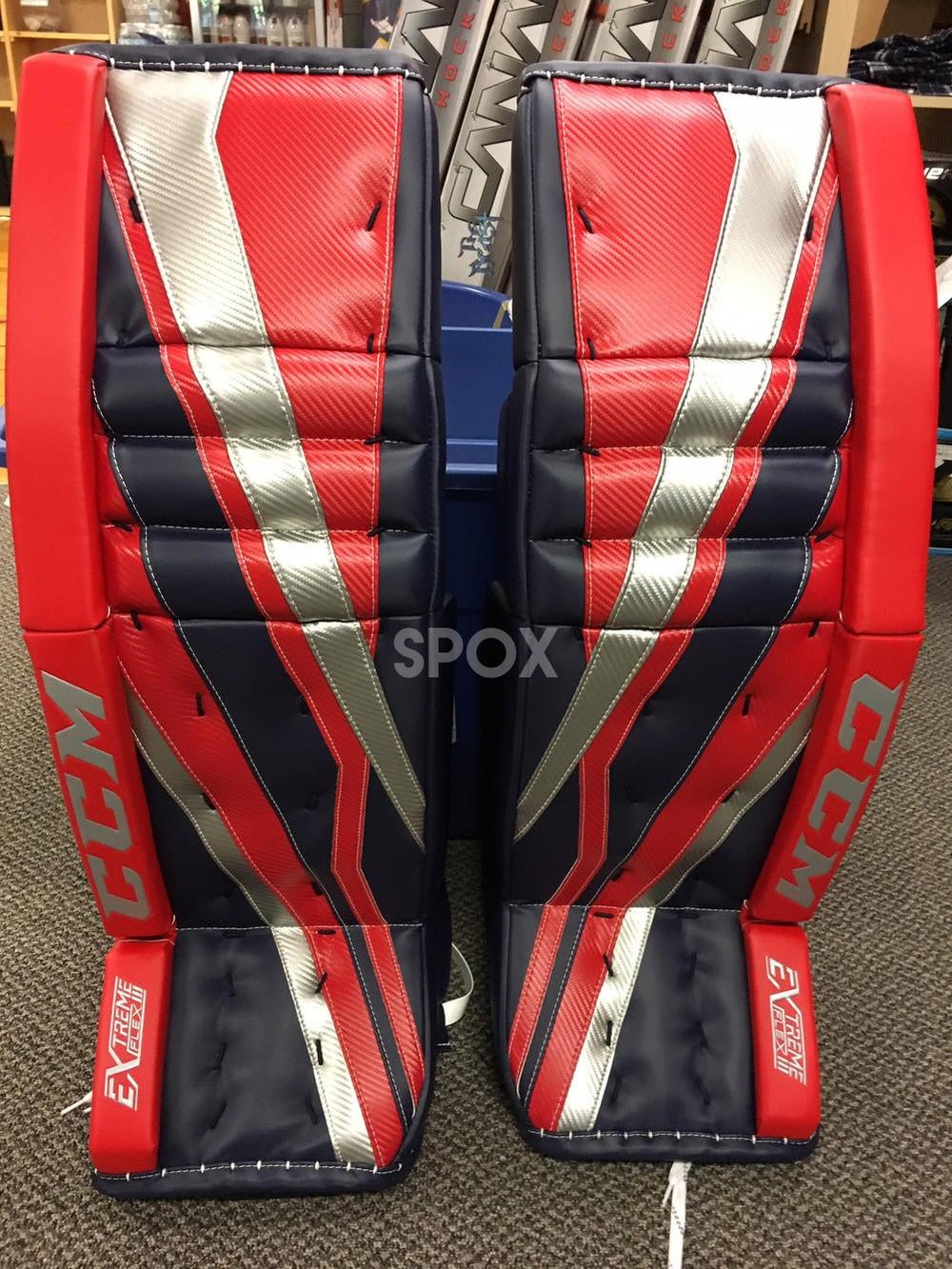 NEW CCM Extreme Flex III CUSTOM Goalie Set – Senior 35”+1 | Navy/Red/Silver