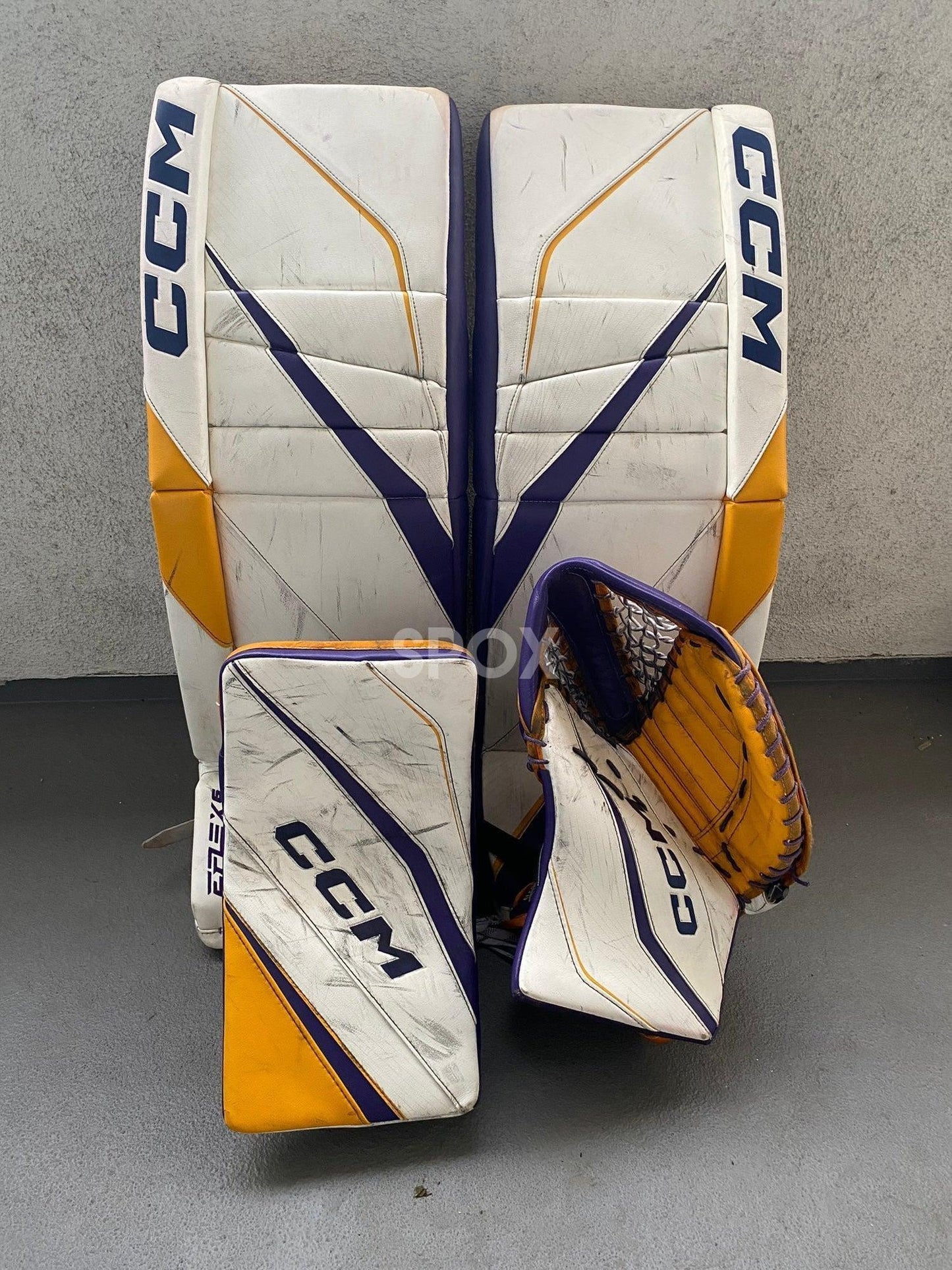 2023 CCM Eflex 6 Goalie Full Set – Senior 33" | Pro Stock White