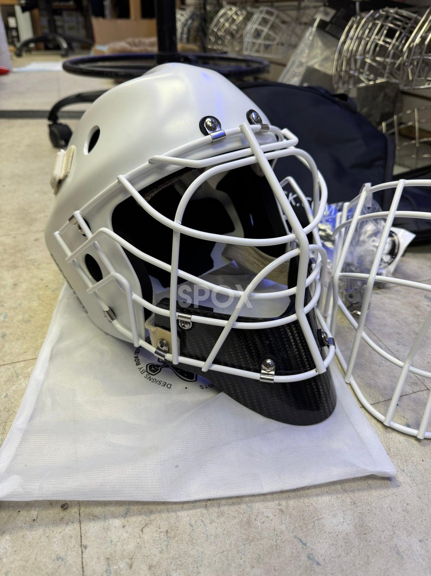 Coveted 2 Piece Goalie Mask Combo 🏒🥅 – Extra Cage, Bag & Hardware Kit Included!