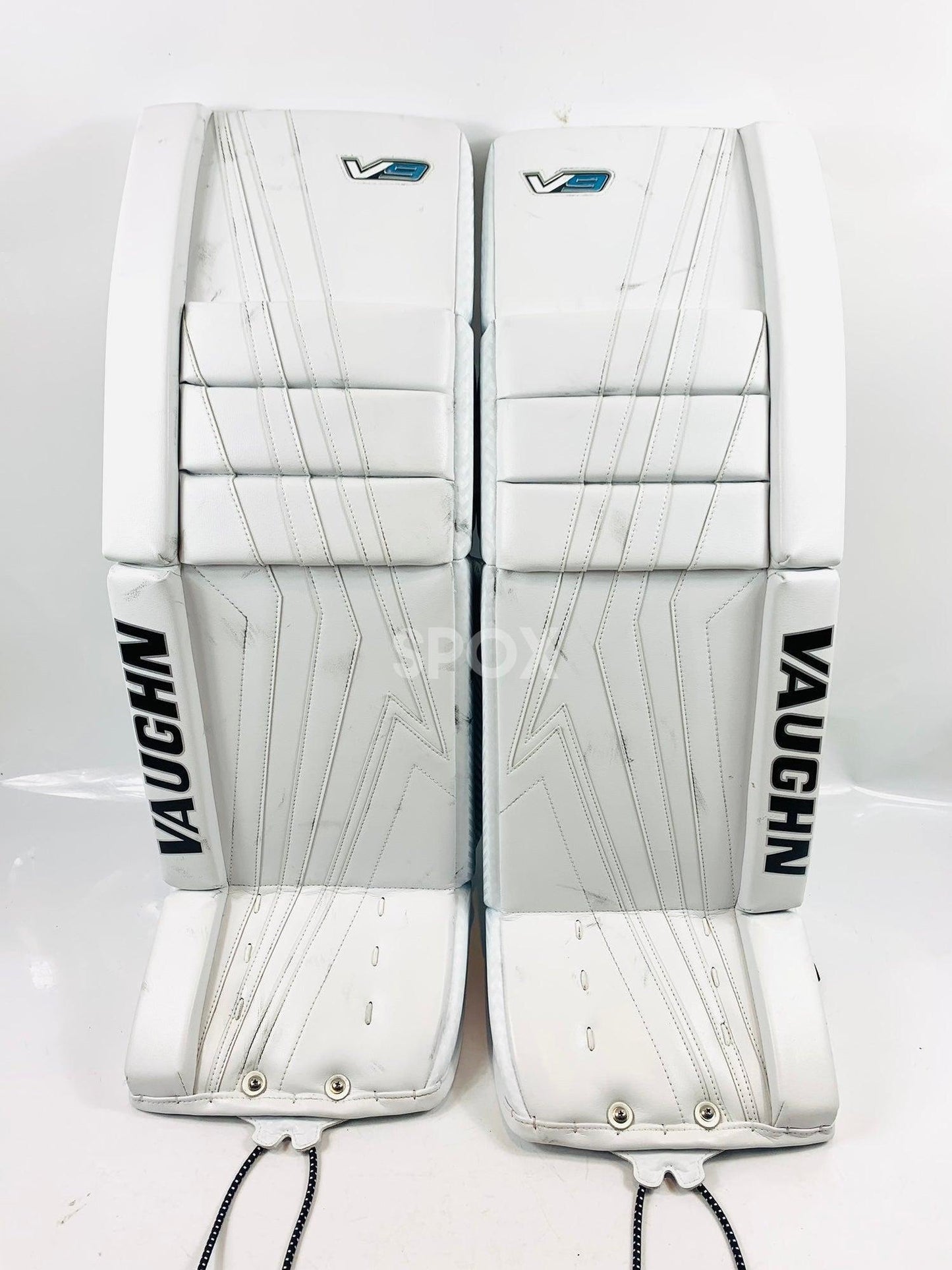 Vaughn Velocity V9 Pro Carbon Goalie Leg Pads – 34" Senior +2 | Game-Ready White