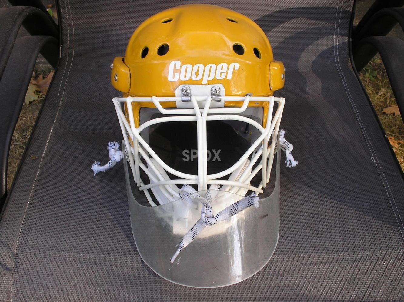 Gold Olympia Composite SK 2000 Clone Goalie Mask | Senior | High-Quality Composite | Lightly Used