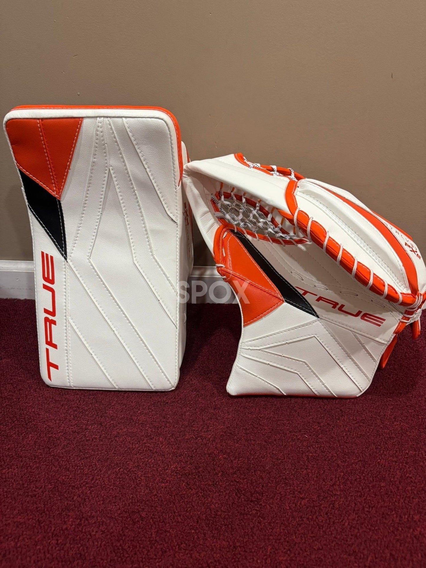 True Catalyst PX5 Pro Stock Glove &amp; Blocker Set – New | Senior White