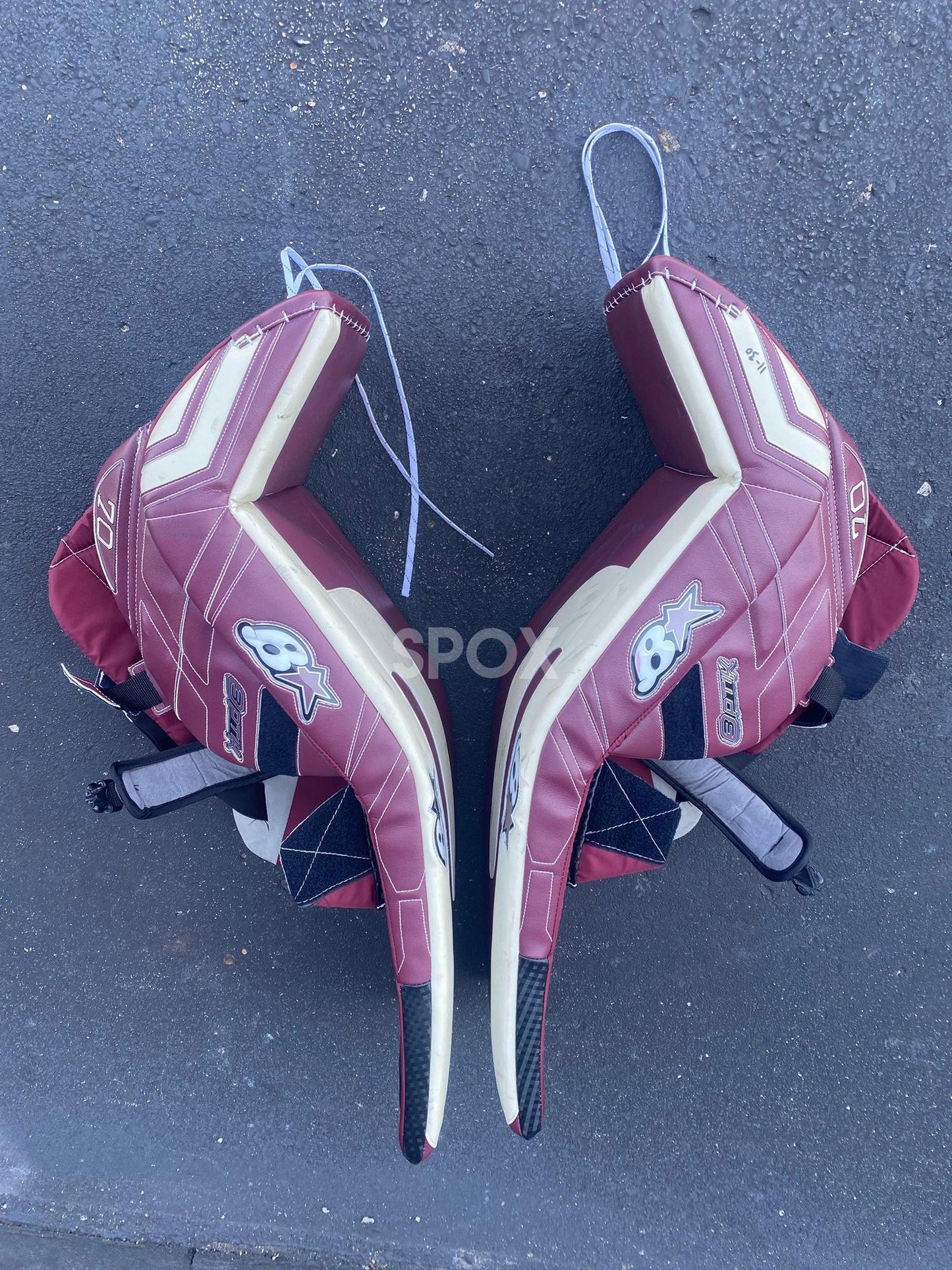 Game-Worn Arizona Coyotes Brian's Pro Stock Optik 3 Goalie Leg Pads – 35" +1