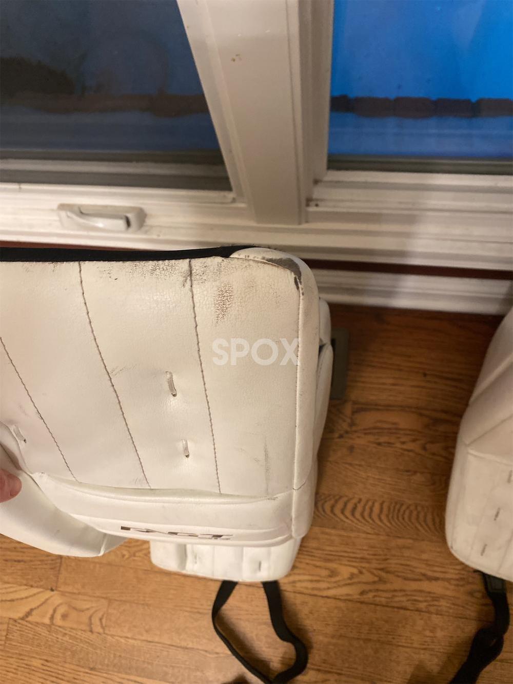 White Senior 35" Warrior Ritual GT Goalie Leg Pads