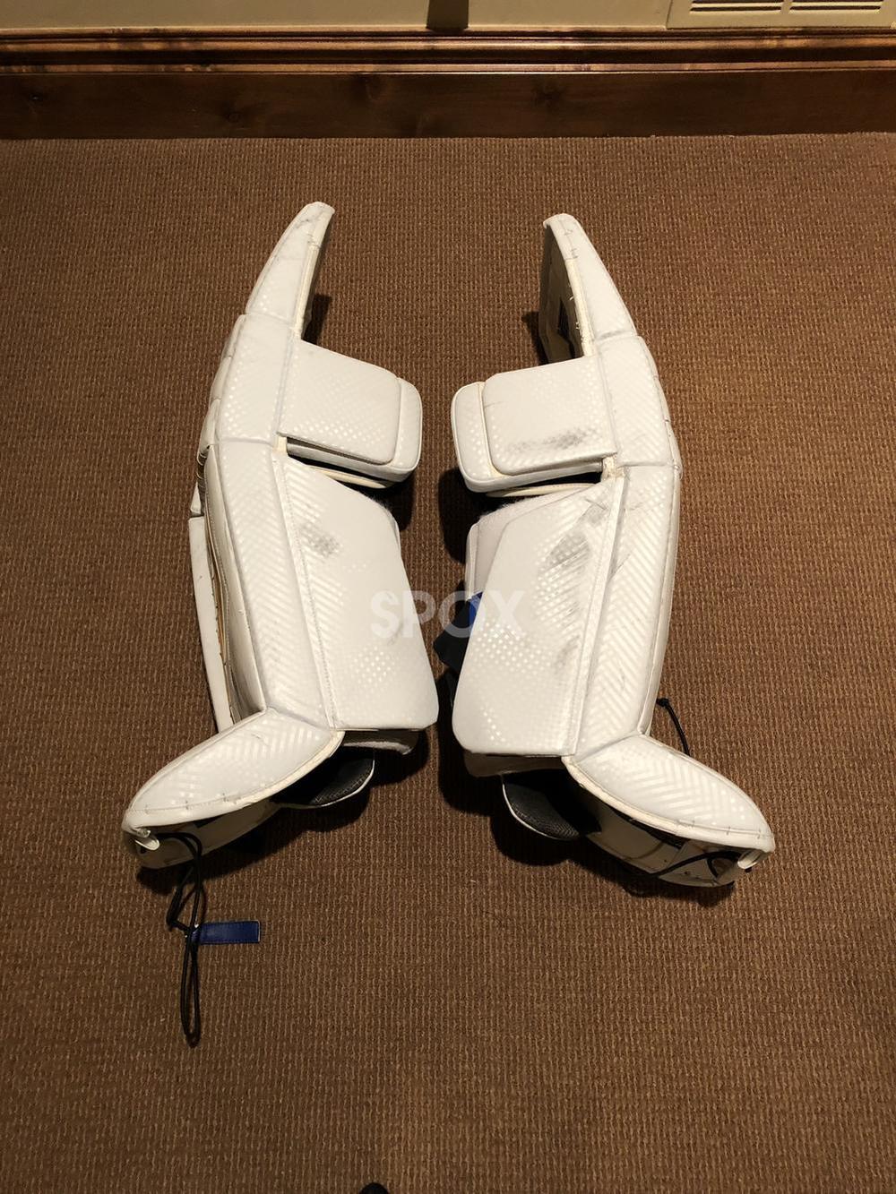 Pro Return Allen Vaughn VE8 Goalie Leg Pads – 35+2 | Senior Pro Stock Blue