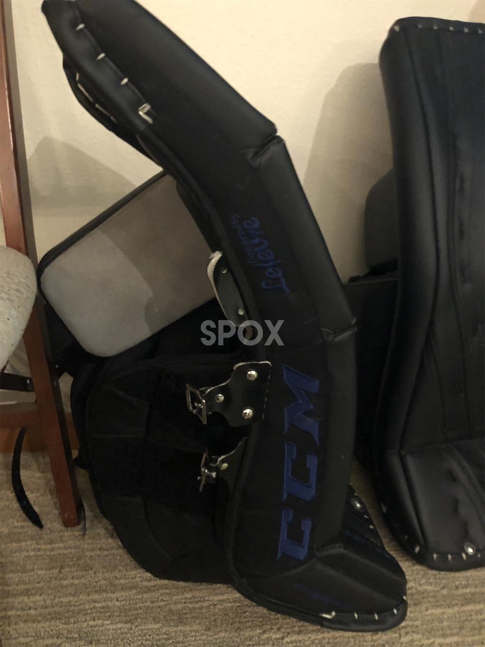 CCM Premier Pro Goalie Leg Pads – Black | 29" Intermediate | Pro Stock | Custom Lefevre Build