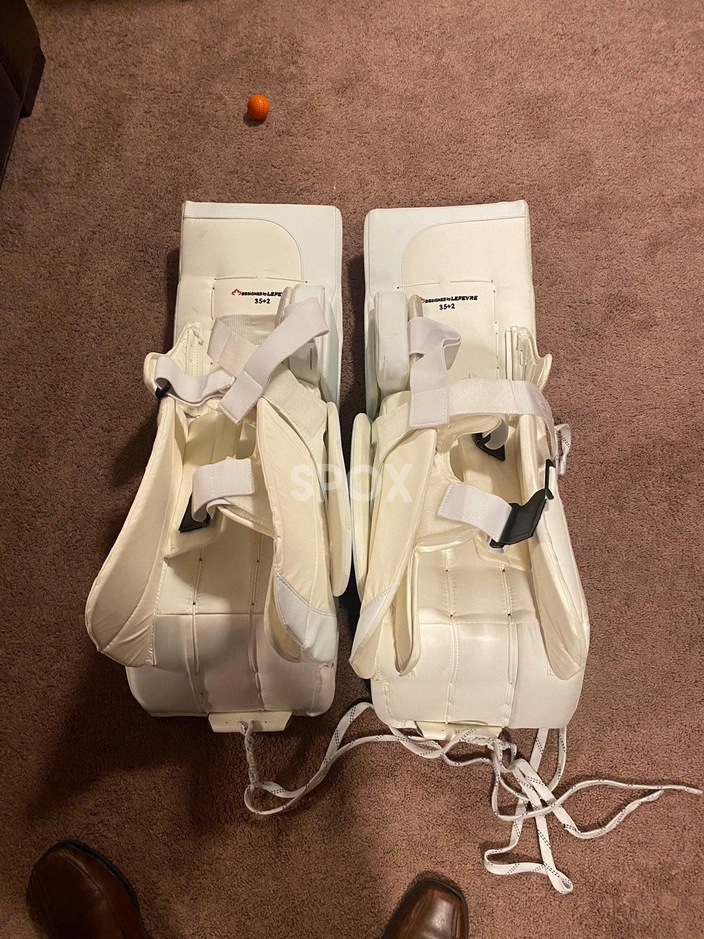 True 7X3 Goalie Pads – Senior 35” +2 | 2023 White