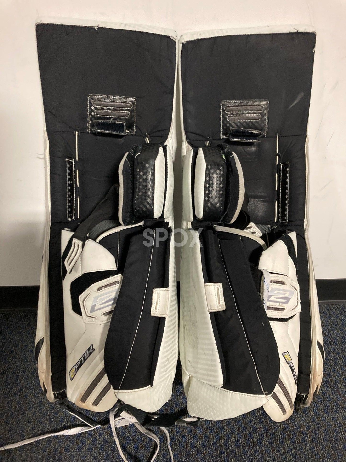 White Senior Brian's OPTiK 2 Goalie Leg Pads – 35" +1 | Game-Ready!