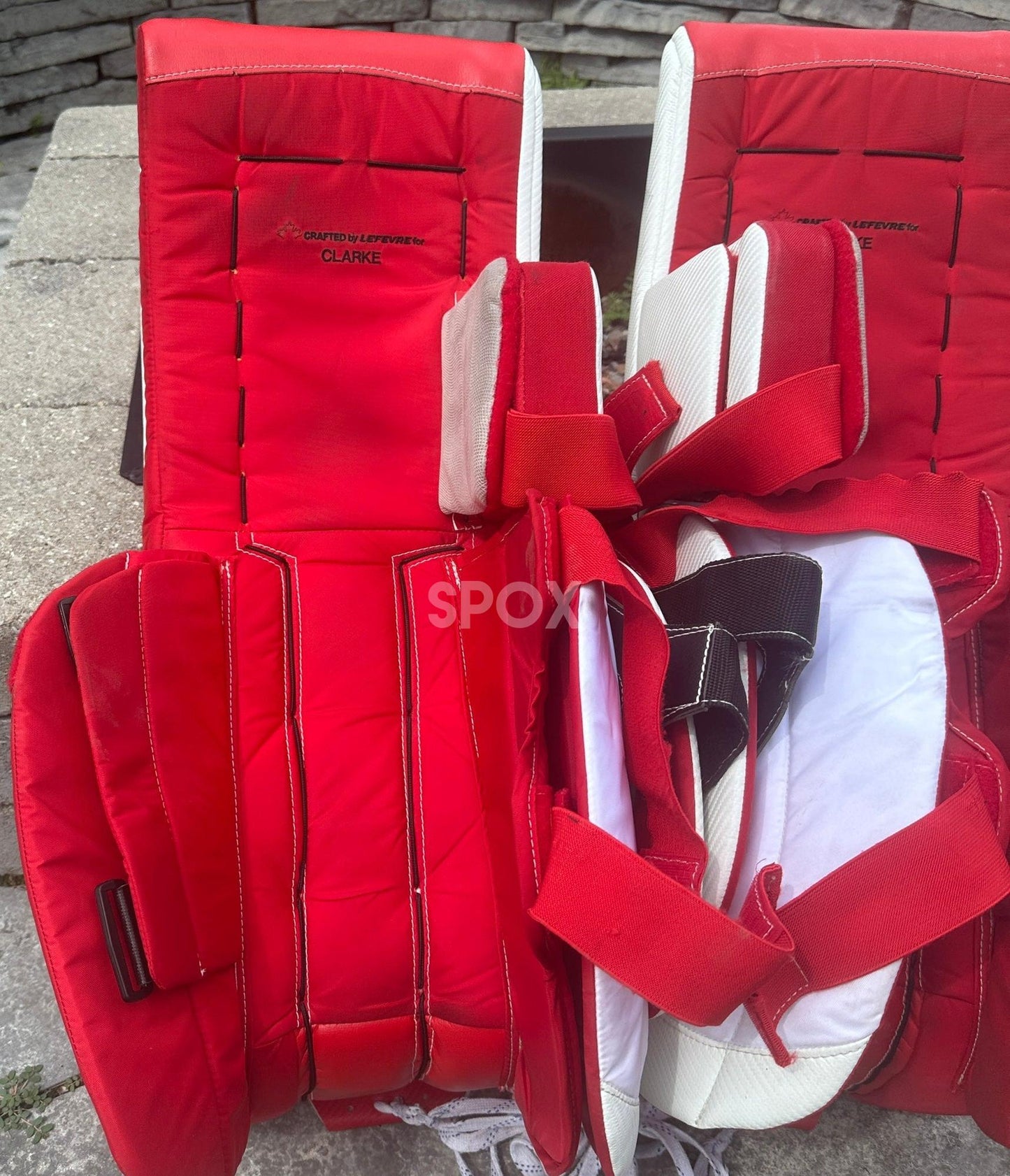 True L87 Senior Goalie Leg Pads – 33" +1 | Red | Custom Performance