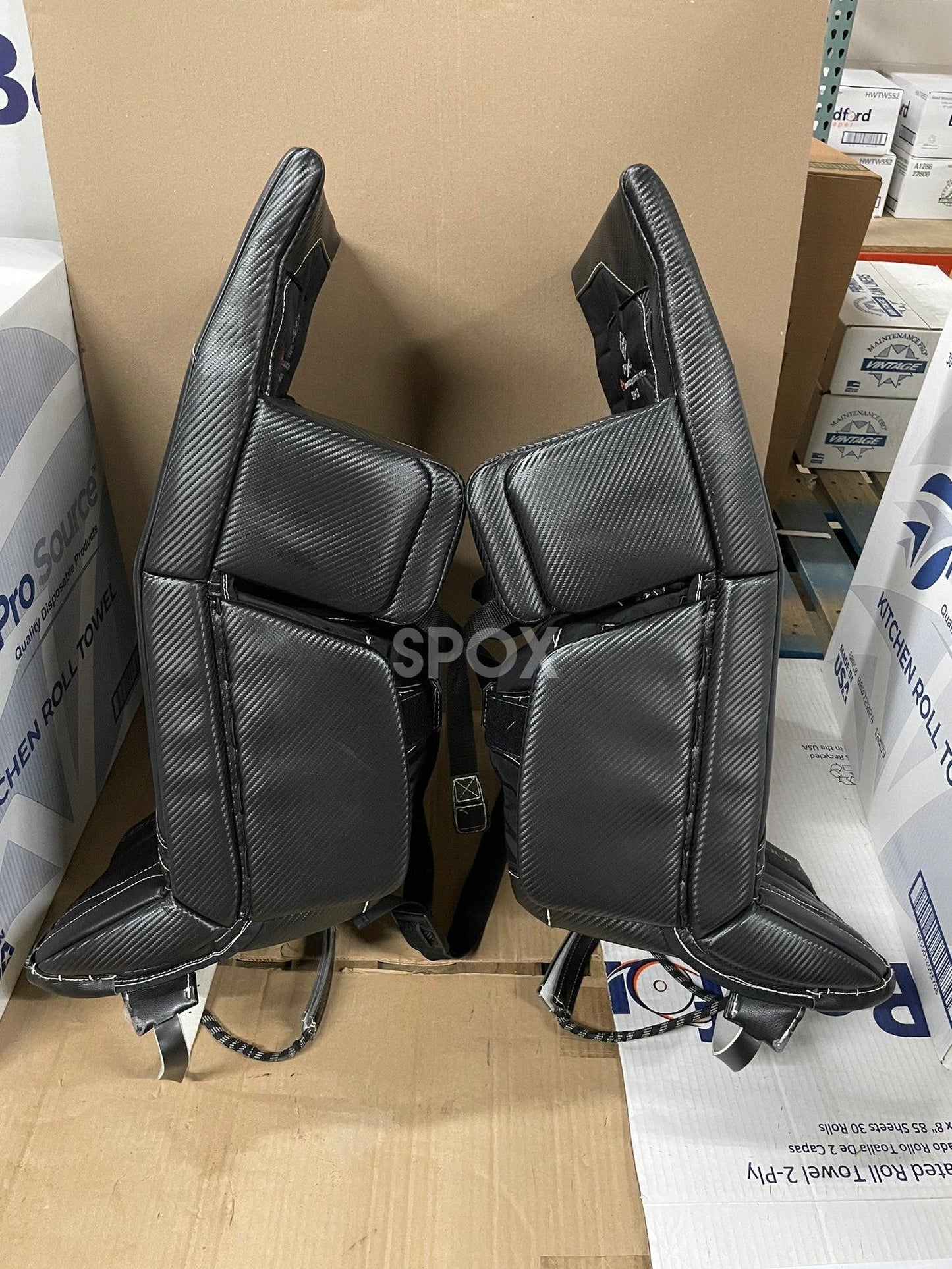 True Pro PX4 Hzrdus Senior Goalie Pads – 31+1.5 | Pro Stock Black