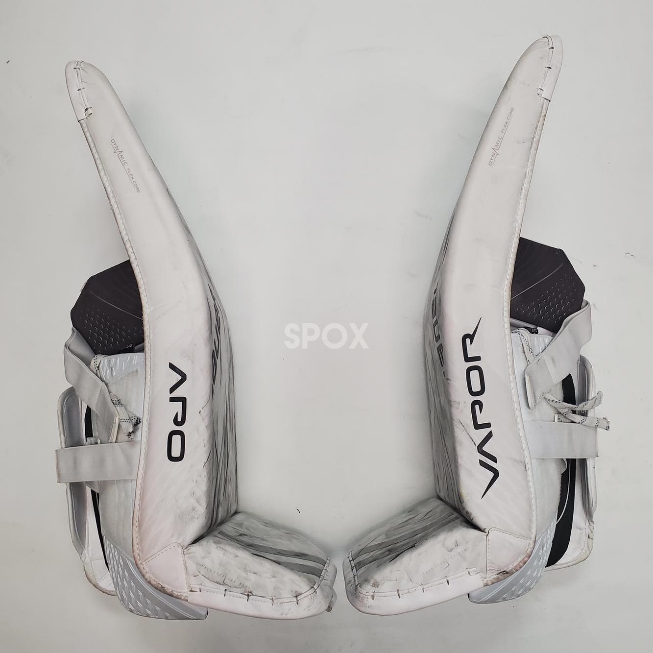 Used Pro Stock Bauer Vapor 2X Pro Full Set Goalie Pads – OHL – Medium/34+1" (PAD053) 🏒🥅