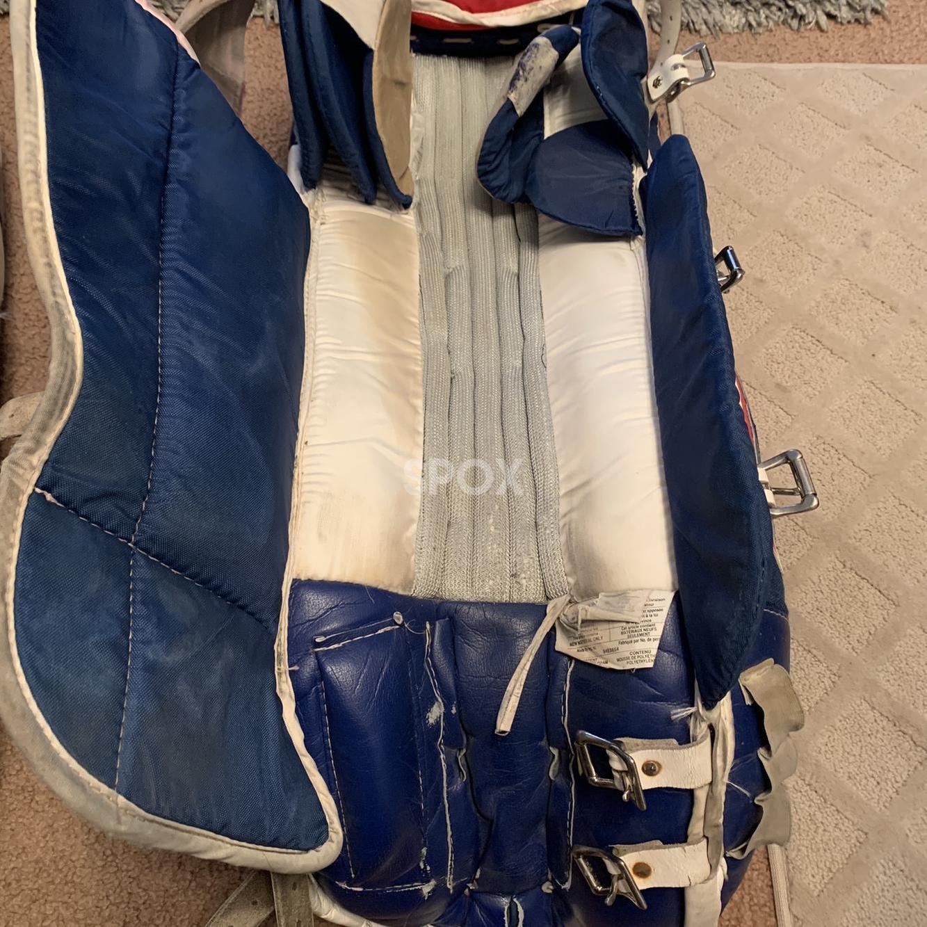 TPS Contour Goalie Full Set – Senior 36" | Regular | Eye-Catching Red, White Blue