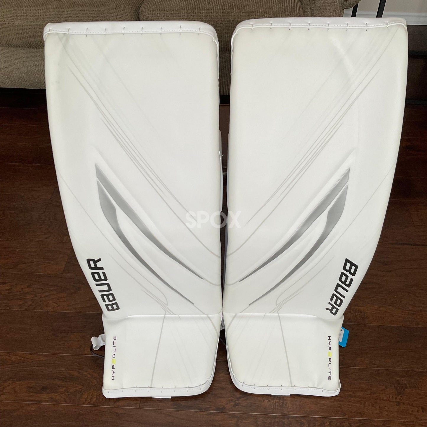 NEW Bauer Hyperlite 2 Goalie Pads – All White – Large (35+1)