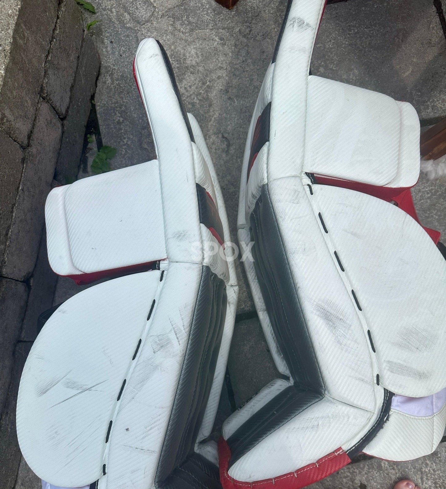 True L87 Senior Goalie Leg Pads – 33" +1 | Red | Custom Performance