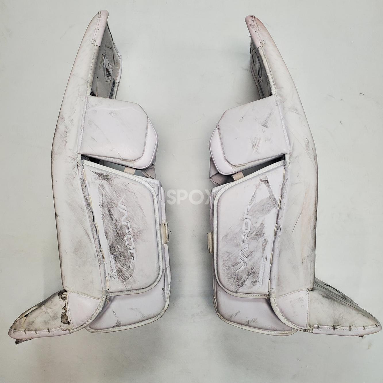Used Pro Stock Bauer Vapor 2X Pro Full Set Goalie Pads – OHL – Medium/34+1" (PAD053) 🏒🥅