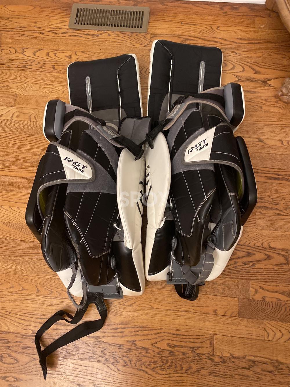 White Senior 35" Warrior Ritual GT Goalie Leg Pads