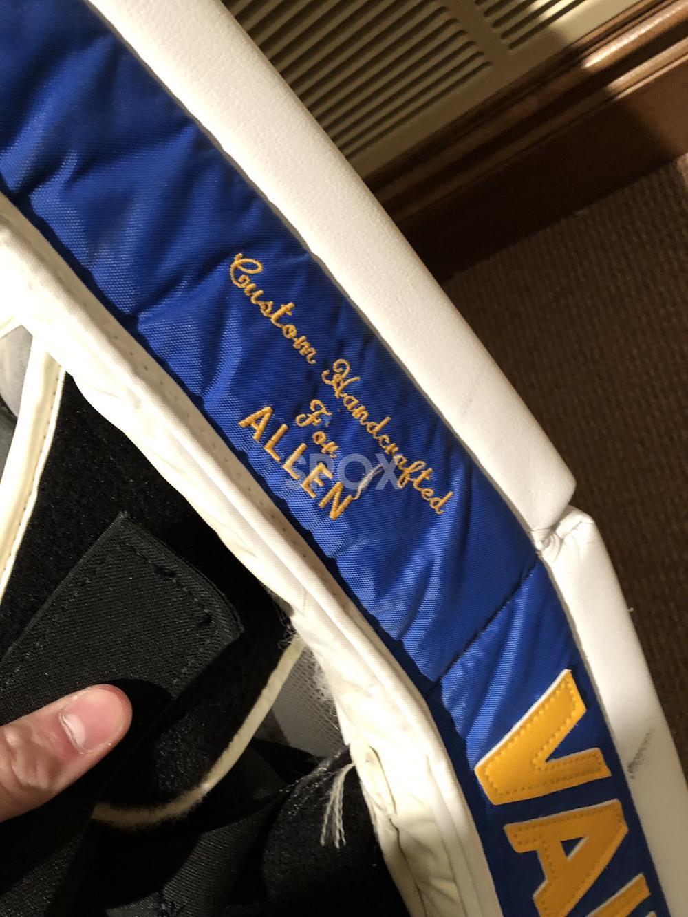 Pro Return Allen Vaughn VE8 Goalie Leg Pads – 35+2 | Senior Pro Stock Blue