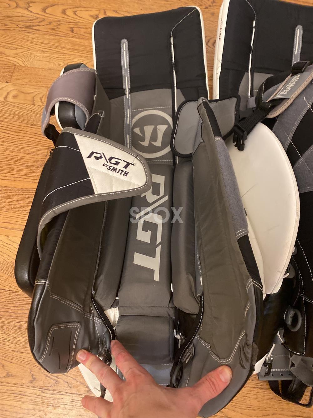 White Senior 35" Warrior Ritual GT Goalie Leg Pads