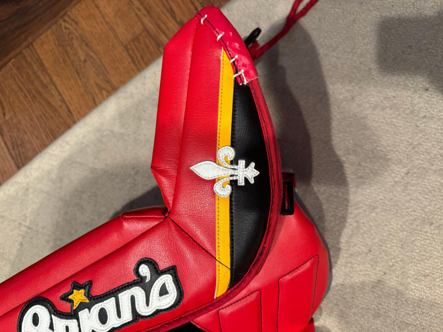 Used Brian’s GNetik V / Optik2 Goalie Full Set – 34"+1.75 | Pro Stock Red